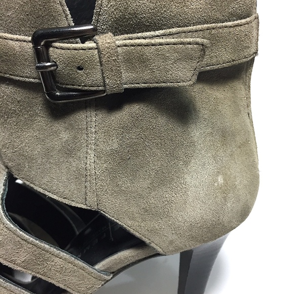 Latitude Femme Suede Heeled Ankle Bootie Sandals - Picture 8 of 8